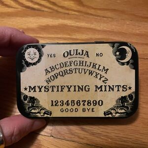 Ouija Mystifying Mints Tin - Vintage-Style Black and Cream Collectible